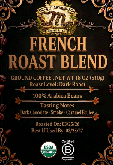 French Roast Blend — Dunkel gerösteter gemahlener Kaffee, 510g