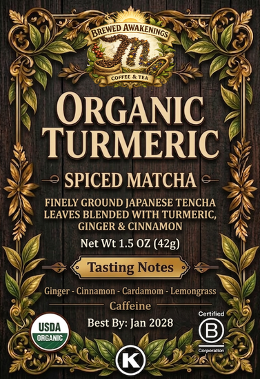 Organic Turmeric Spiced Matcha Green Tea — 1.5oz