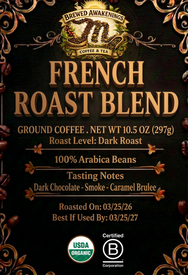 Mélange Français torréfié — Café moulu, torréfaction foncée, 297g