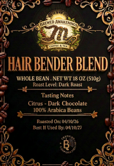 Hair Bender Blend — Dark Roast Whole Bean Coffee, 18oz