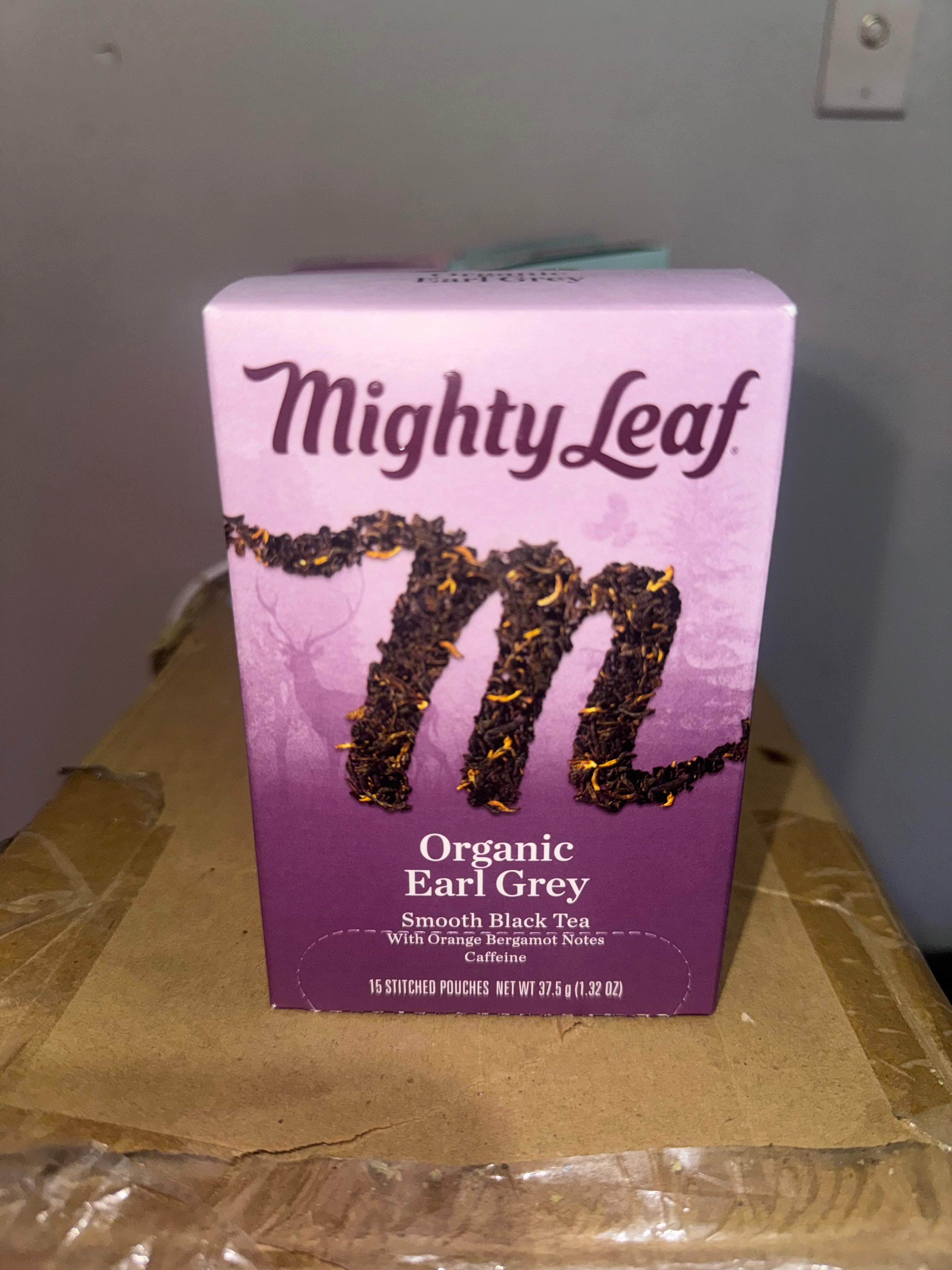Mighty Leaf, Organic Earl Grey Stitched Tea Bags, 15 ct