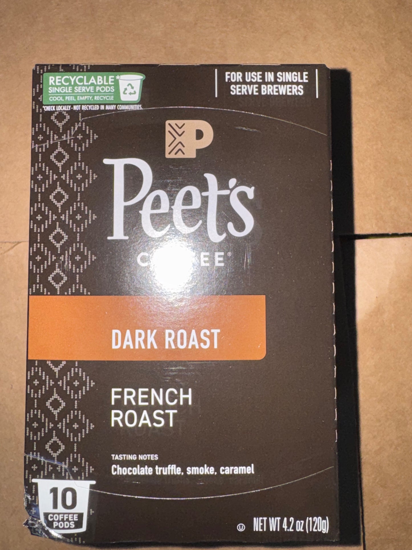 Dosettes de café à servir une tasse « French Roast » à torréfaction foncée — Paquets de 10 et 32