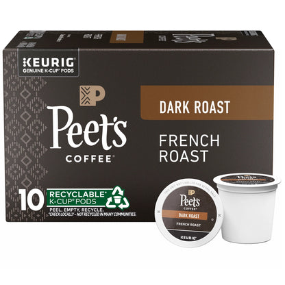 Dosettes de café à servir une tasse « French Roast » à torréfaction foncée — Paquets de 10 et 32