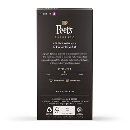 Ricchezza Intensity 8 Espresso Pods — Original Line Compatible, 10ct