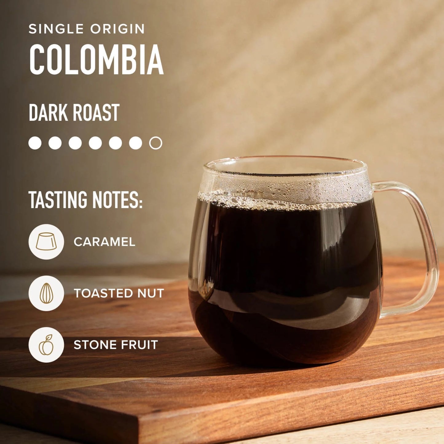 Single Origin Colombia — Dark Roast Ground Coffee, 12oz
