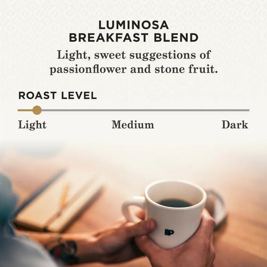 Luminosa Breakfast Blend, Light Roast Ground Coffee - 10.5oz Bag