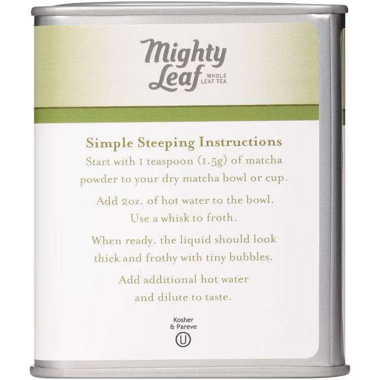 Mighty Leaf Tea Organic Matcha Green Tea  1.5 Oz