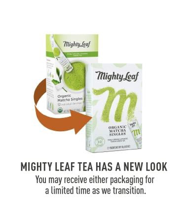 Mighty Leaf Tea, Organic Matcha Green Tea Powder - 100% Unsweetened Japanese Matcha, 12 Single Serve Packets Organic Matcha 12 Count (Pack of 1)