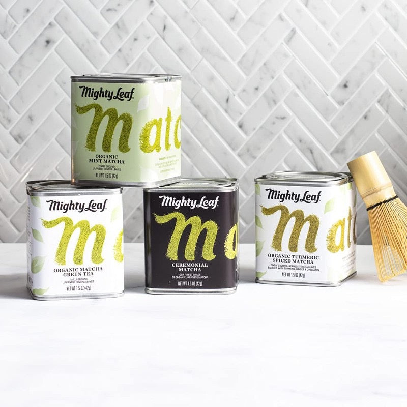 Mighty Leaf Tea, Organic Mint Matcha Green Tea Powder, 1.5 Ounce, Japanese Matcha with Mint Powder, Unsweetened