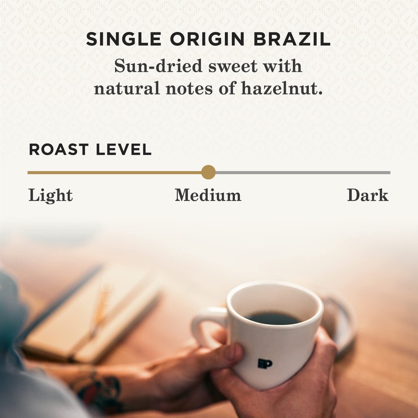 Single Origin Brazil Medium Roast Single Serve Coffee Pods, 32 Count
