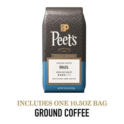 Single Origin Brazil — Medium Roast Ground Coffee, 10.5oz