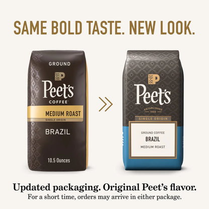 Single Origin Brazil — Medium Roast Ground Coffee, 10.5oz