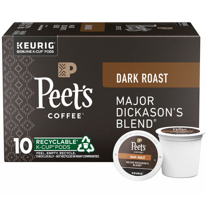 Major Dickerson Dark Roast Single-Serve Coffee Pods — 10 Count