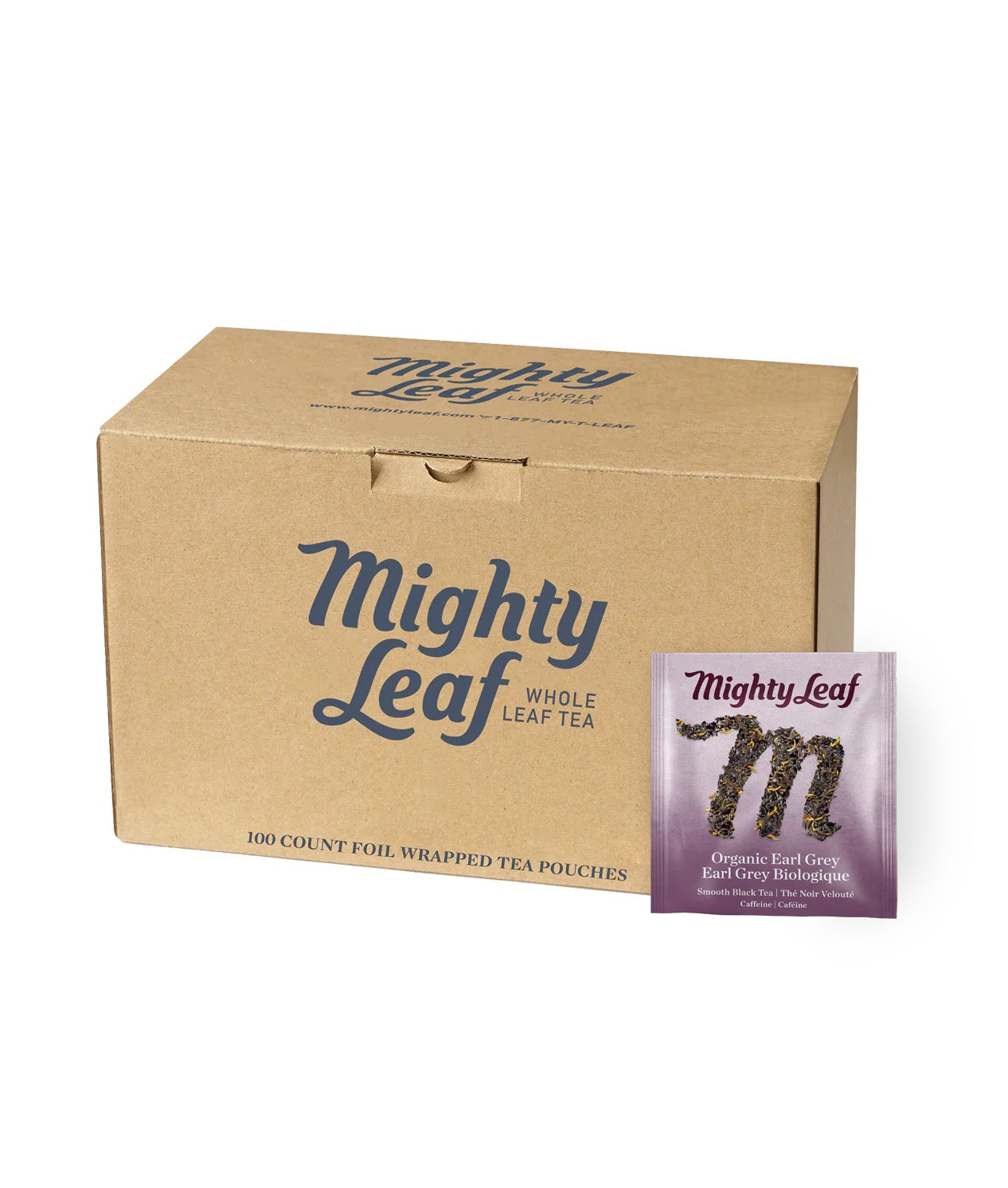 Mighty Leaf, Organic Earl Grey Stitched Tea Bags, 15 ct