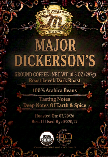 Major Dickerson — Dark Roast Ground Coffee, 10.5oz