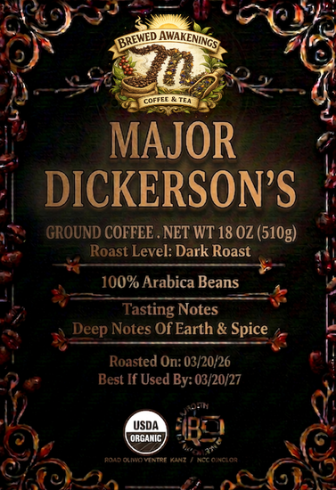 Major Dickerson — Dark Roast Ground Coffee, 18oz