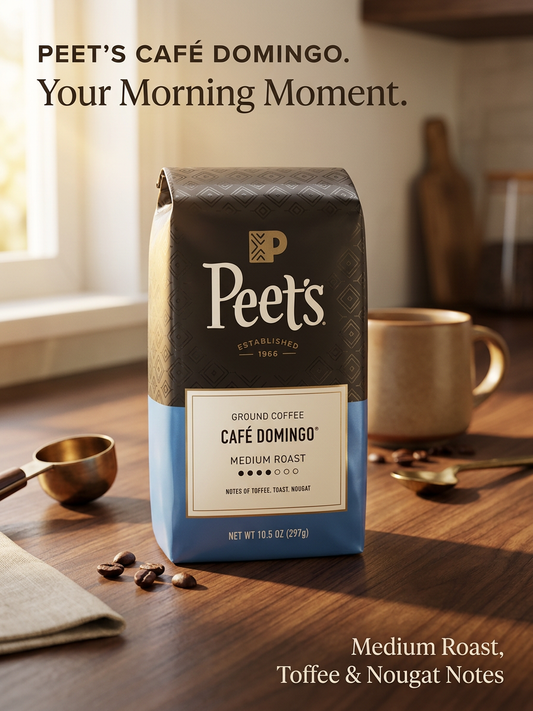 Golden Café Domingo — Medium Roast Ground Coffee, 10.5oz
