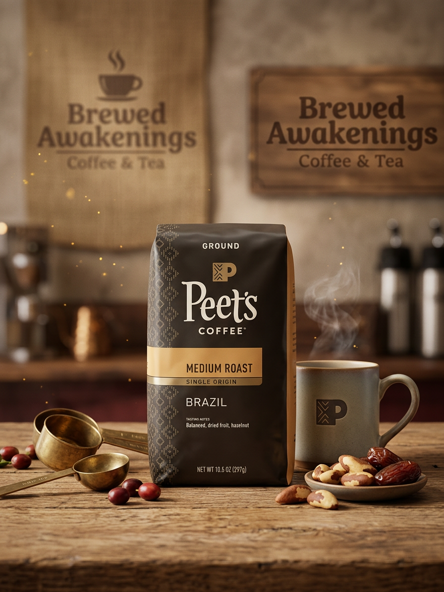 Single Origin Brazil — Medium Roast Ground Coffee, 10.5oz