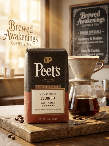 Single Origin Colombia — Dark Roast Ground Coffee, 12oz