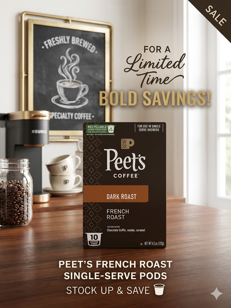 Dosettes de café à servir une tasse « French Roast » à torréfaction foncée — Paquets de 10 et 32