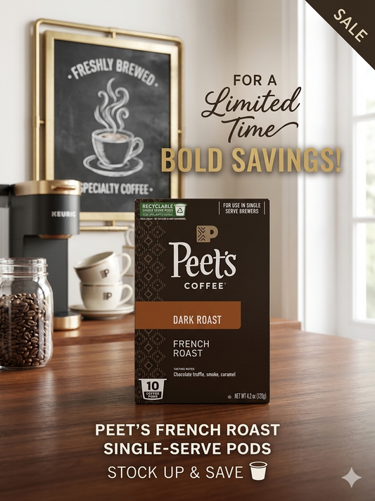 French Roast Dark Roast Single-Serve Coffee Pods — 10 & 32 Count