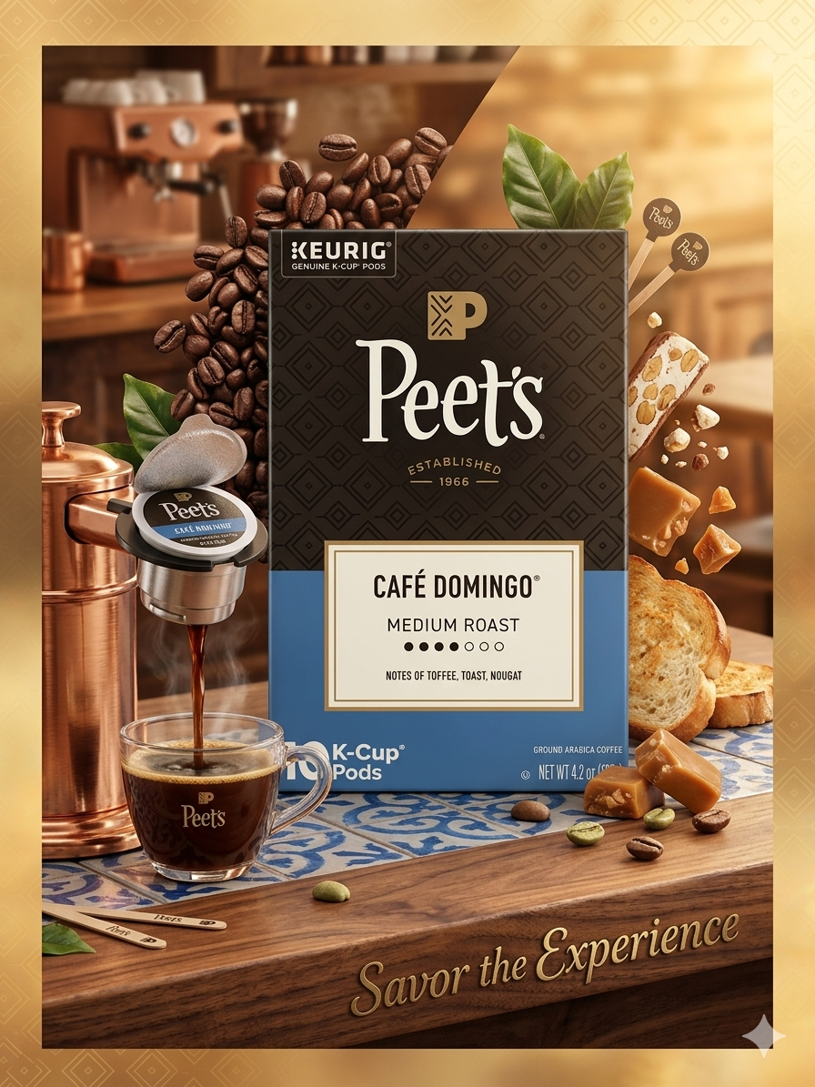 Café Domingo Medium Roast Single-Serve Coffee Pods — 10 Count